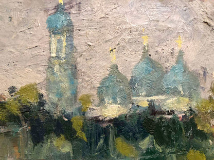 Oil painting Urban landscape Litvinenko Vladimir Nikolaevich