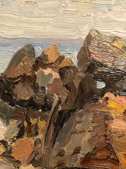 Oil painting Rocky coast Tsyganova