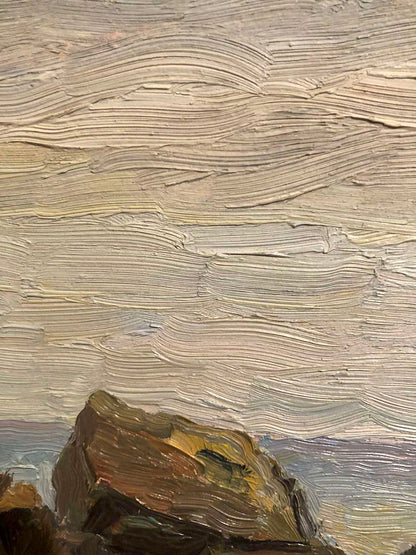Oil painting Rocky coast Tsyganova