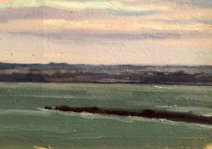 Oil painting On the shore Karmanov N. D.