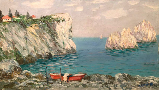 Oil painting On the shore Shariy Anatoly Ivanovich