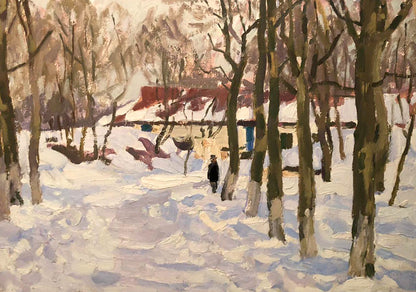 Oil painting In the park Bortnikov Nikolay Fedorovich