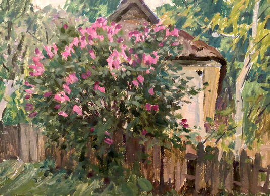 Oil painting Lilac blooms Bortnikov Nikolay Fedorovich