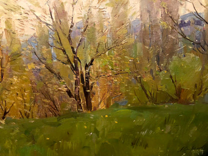 Oil painting First greens Strelov Arkady Efimovich