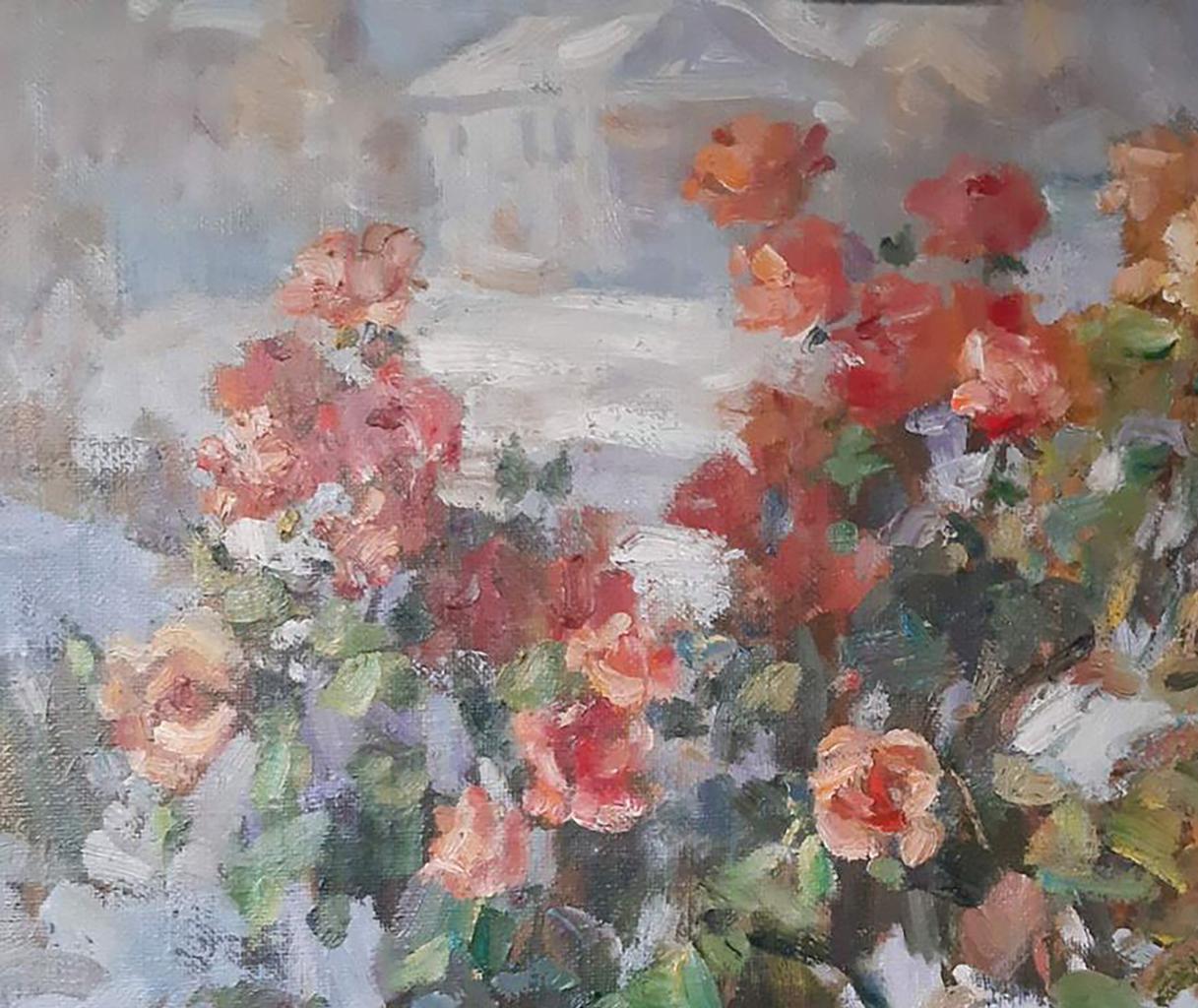 Oil painting Roses Flowers still life  