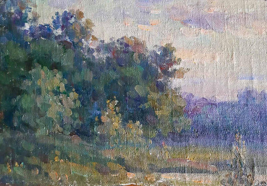 Oil painting Evening landscape Kovalenko Ivan Mikhailovich