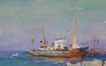 Oil painting Port Kovalenko Ivan Mikhailovich