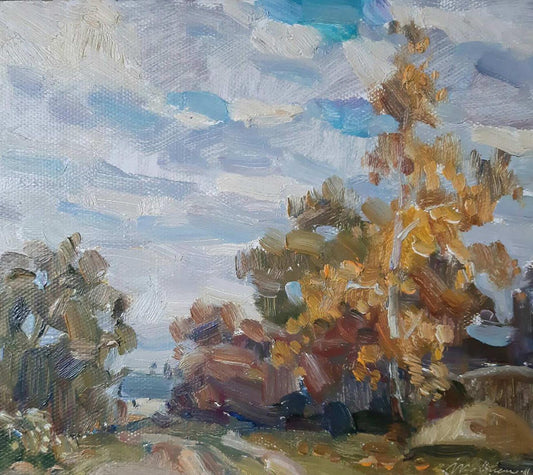 Oil painting Autumn day Kovalenko Ivan Mikhailovich