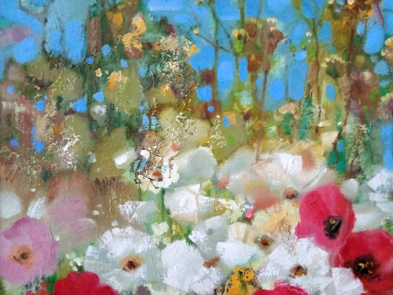 Abstract oil painting Poppies Anatoly Borisovich Tarabanov