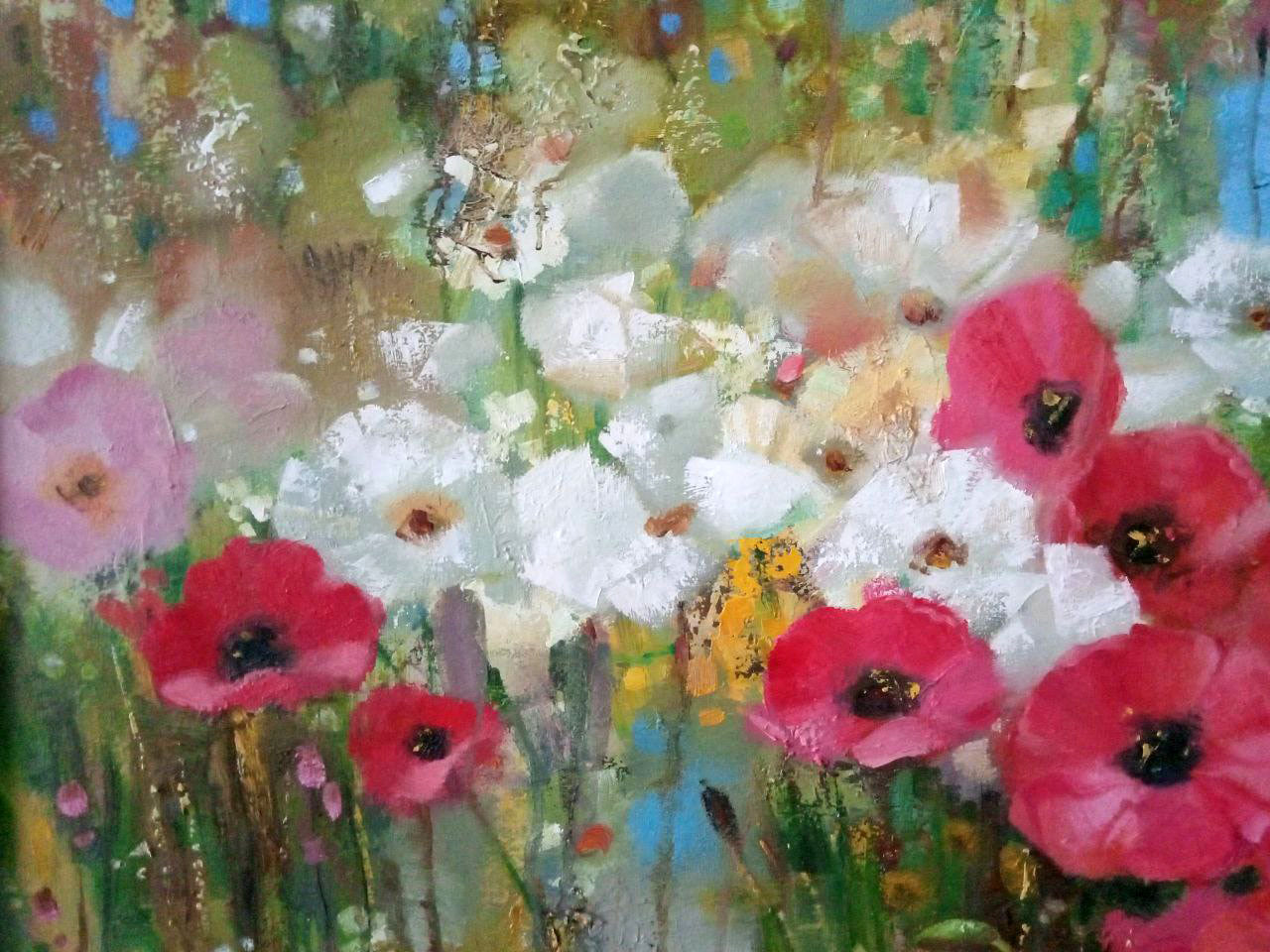 Abstract oil painting Poppies Anatoly Borisovich Tarabanov