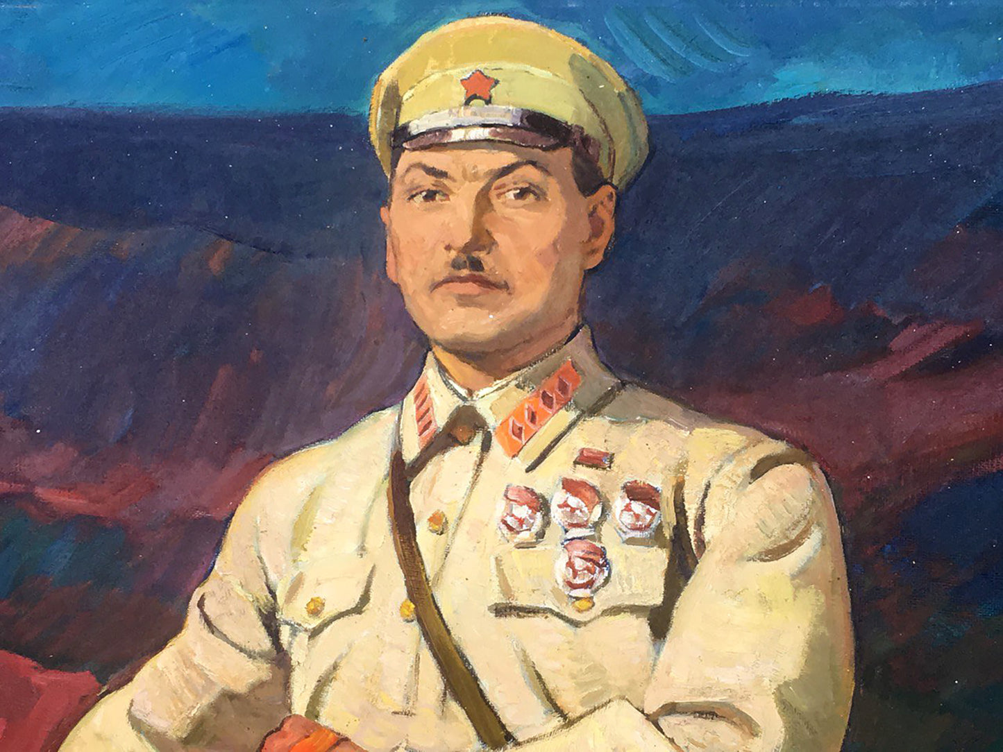 Oil painting Portrait of an officer Sirotenko Yuri Georgievich