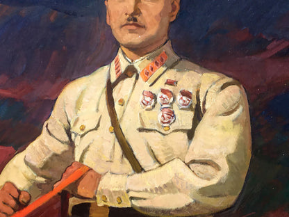 Oil painting Portrait of an officer Sirotenko Yuri Georgievich