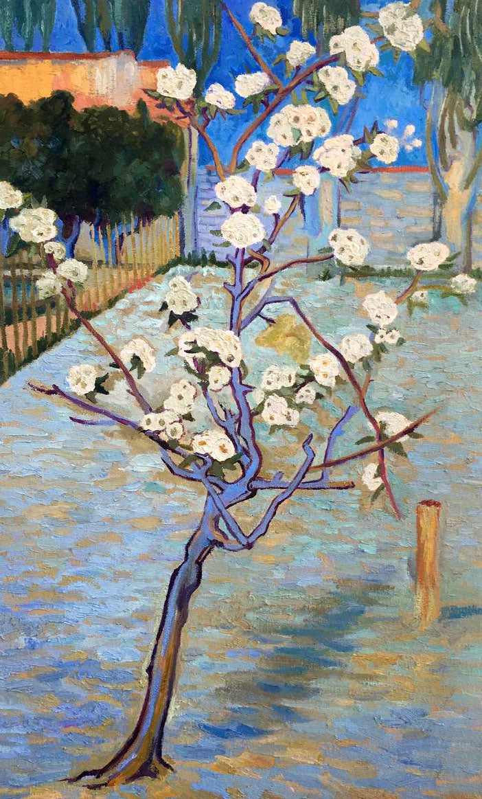 Oil painting Small Pear Tree in Blossom Serdyuk Boris Petrovich