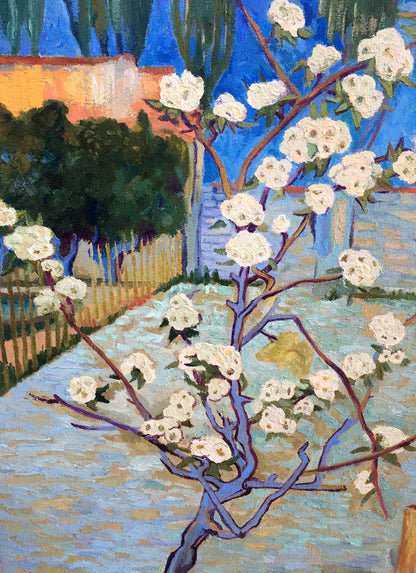 Oil painting Small Pear Tree in Blossom Serdyuk Boris Petrovich