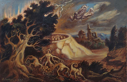 Oil painting fantasy landscape Litvinov Daniil Olegovich