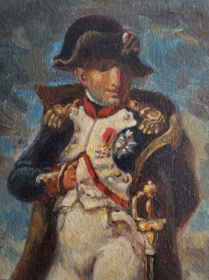Oil painting Portrait of Napoleon near the sea Daniil Litvinov