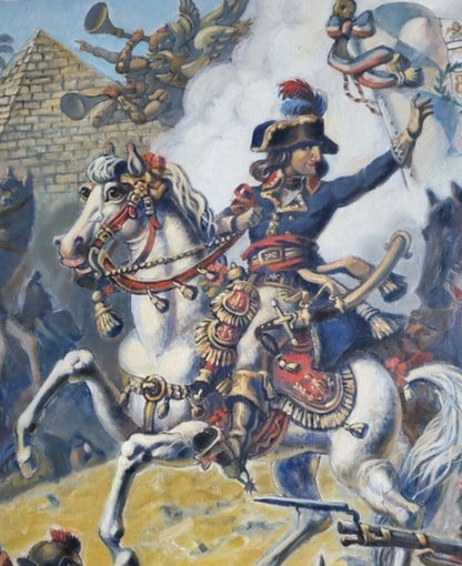 Oil painting Napoleon's battles near the pyramids Daniil Litvinov