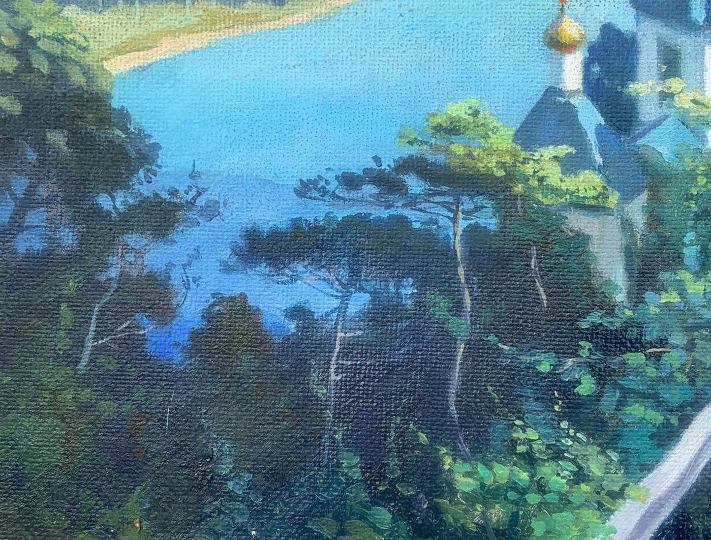 Oil painting Svyatogorsky monastery Konstantin Vasilyevich Zaruba