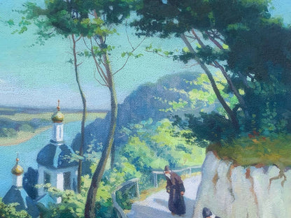 Oil painting Svyatogorsky monastery Konstantin Vasilyevich Zaruba