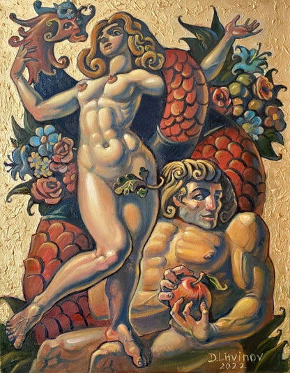 Oil painting Adam and Eve Litvinov Daniil Olegovich