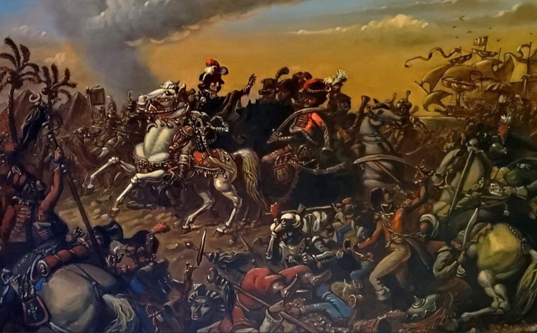 Oil painting Napoleon's battles in Egypt Daniil Litvinov