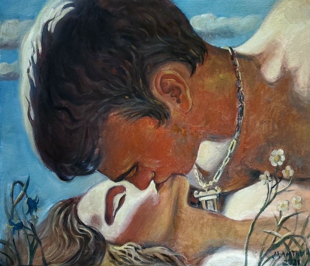 Oil painting kiss Litvinov Daniil Olegovich