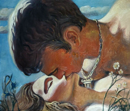 Oil painting kiss Litvinov Daniil Olegovich