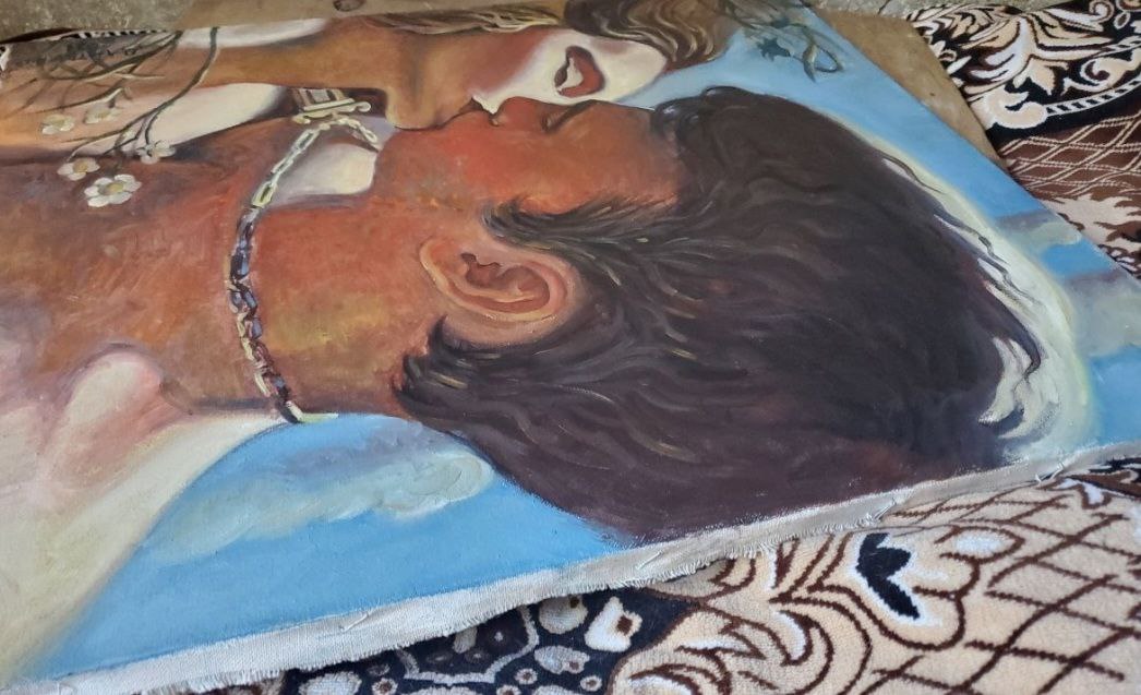 Oil painting kiss Litvinov Daniil Olegovich