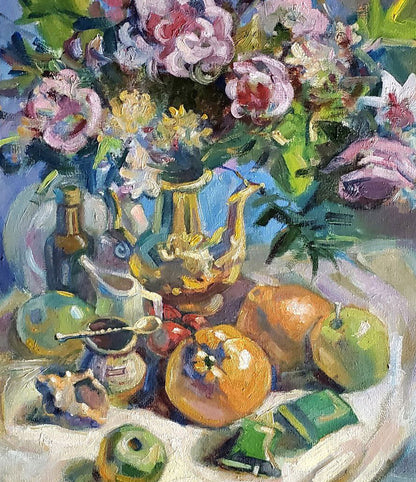 Oil painting Still life with candies Litvinov Daniil Olegovich