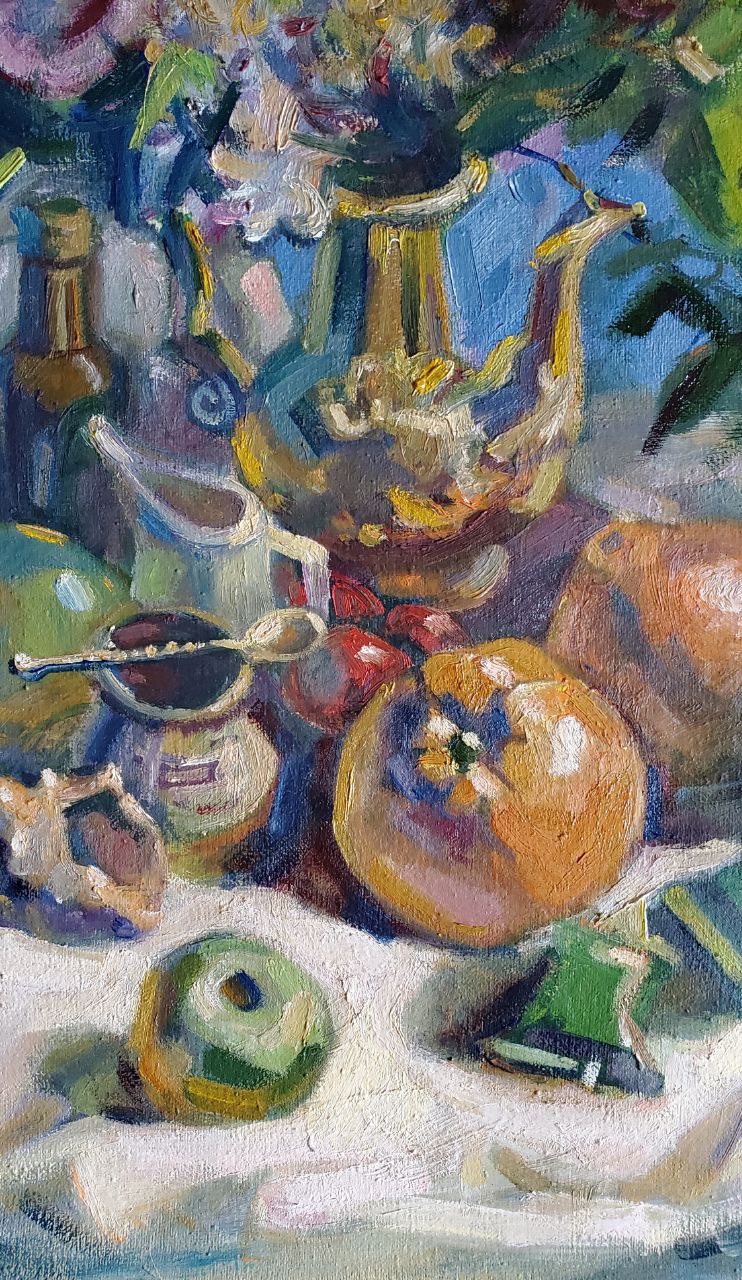 Oil painting Still life with candies Litvinov Daniil Olegovich