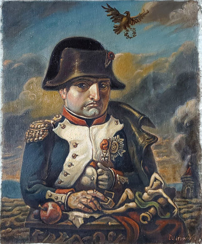 Oil painting Portrait of a pensive Napoleon Daniil Litvinov