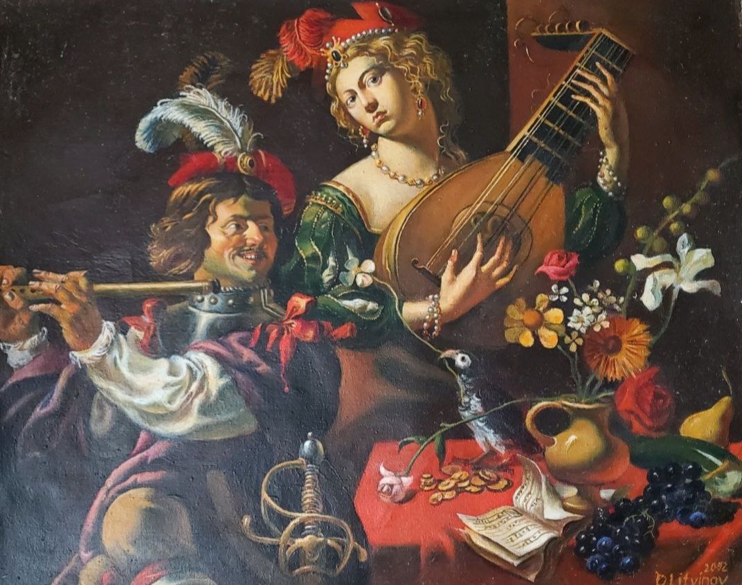 Oil painting Musicians Litvinov Daniil Olegovich