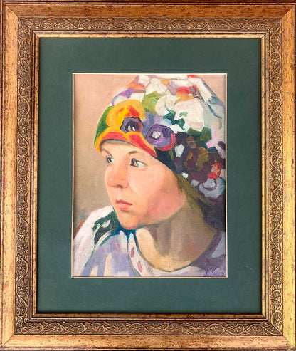 Oil painting Portrait of a country girl Stil' Leonid Mikhaylovich