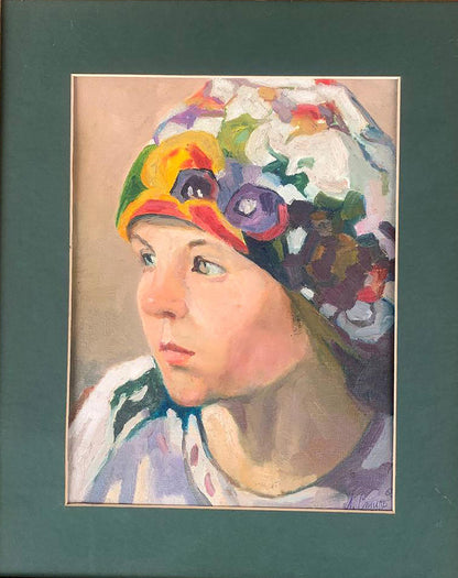 Oil painting Portrait of a country girl Stil' Leonid Mikhaylovich