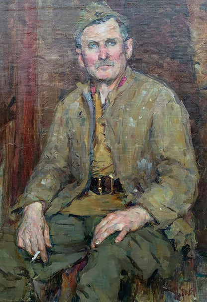 Oil painting Memories of the war Prus Viktor Nikolaevich