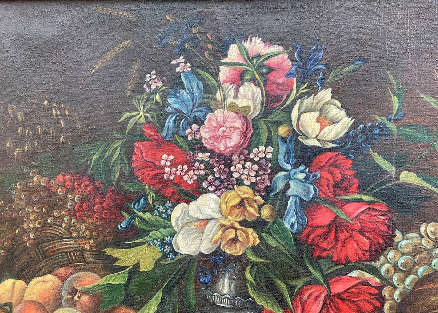 Oil painting Flowers and fruits Unknown artist