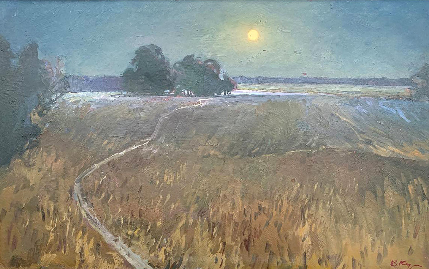 Oil painting Moonlight night Kuts Valentin Pavlovich