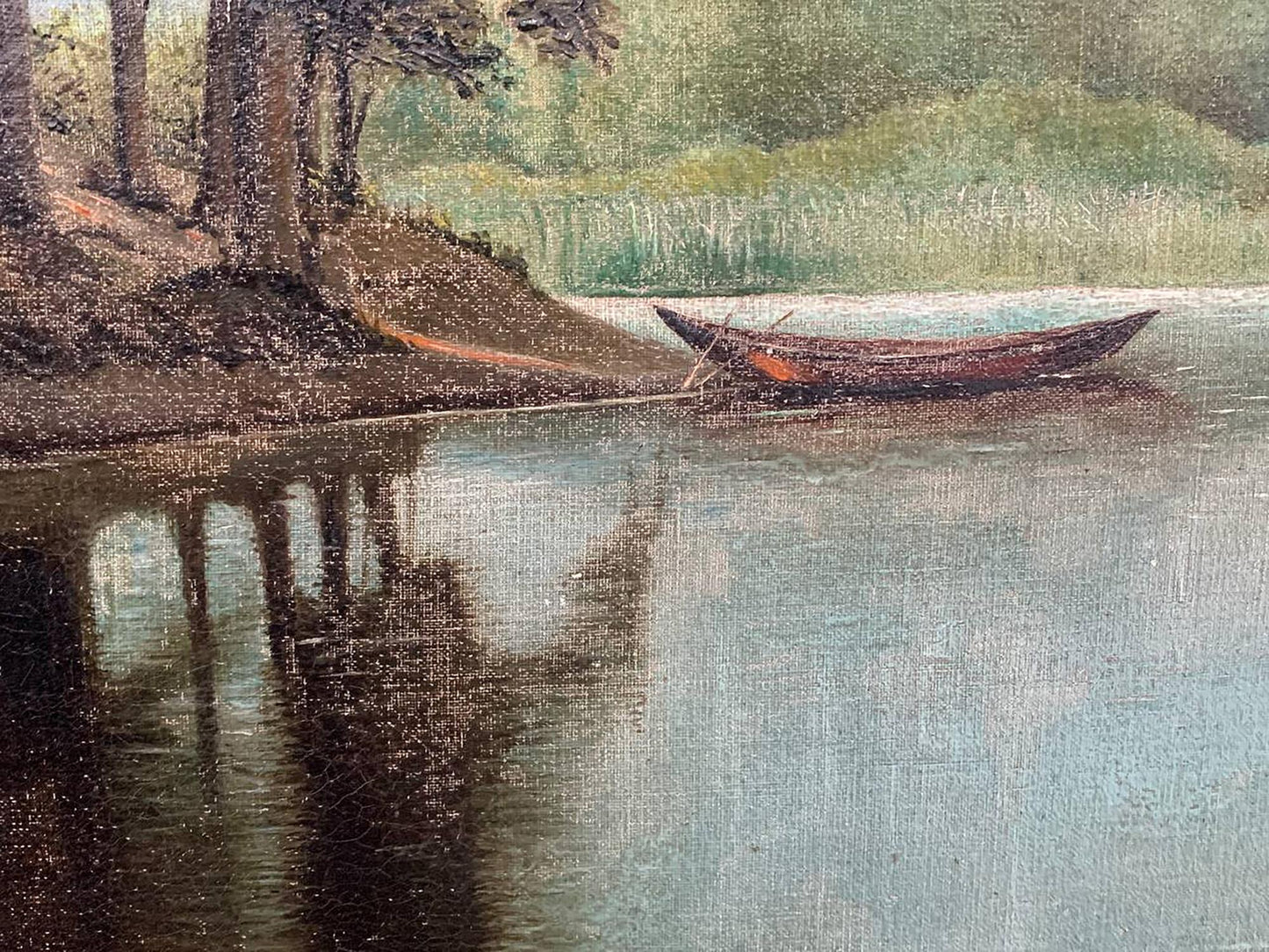 Oil painting By the river Voronkov