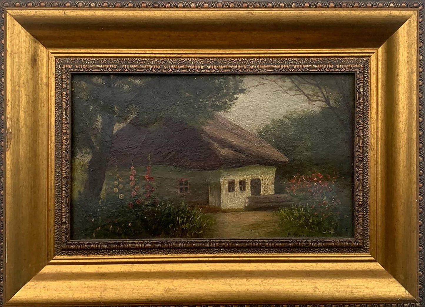 Oil painting Lonely house Vzheshch Yevhen Ksaveriyovych