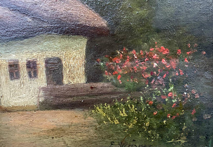 Oil painting Lonely house Vzheshch Yevhen Ksaveriyovych
