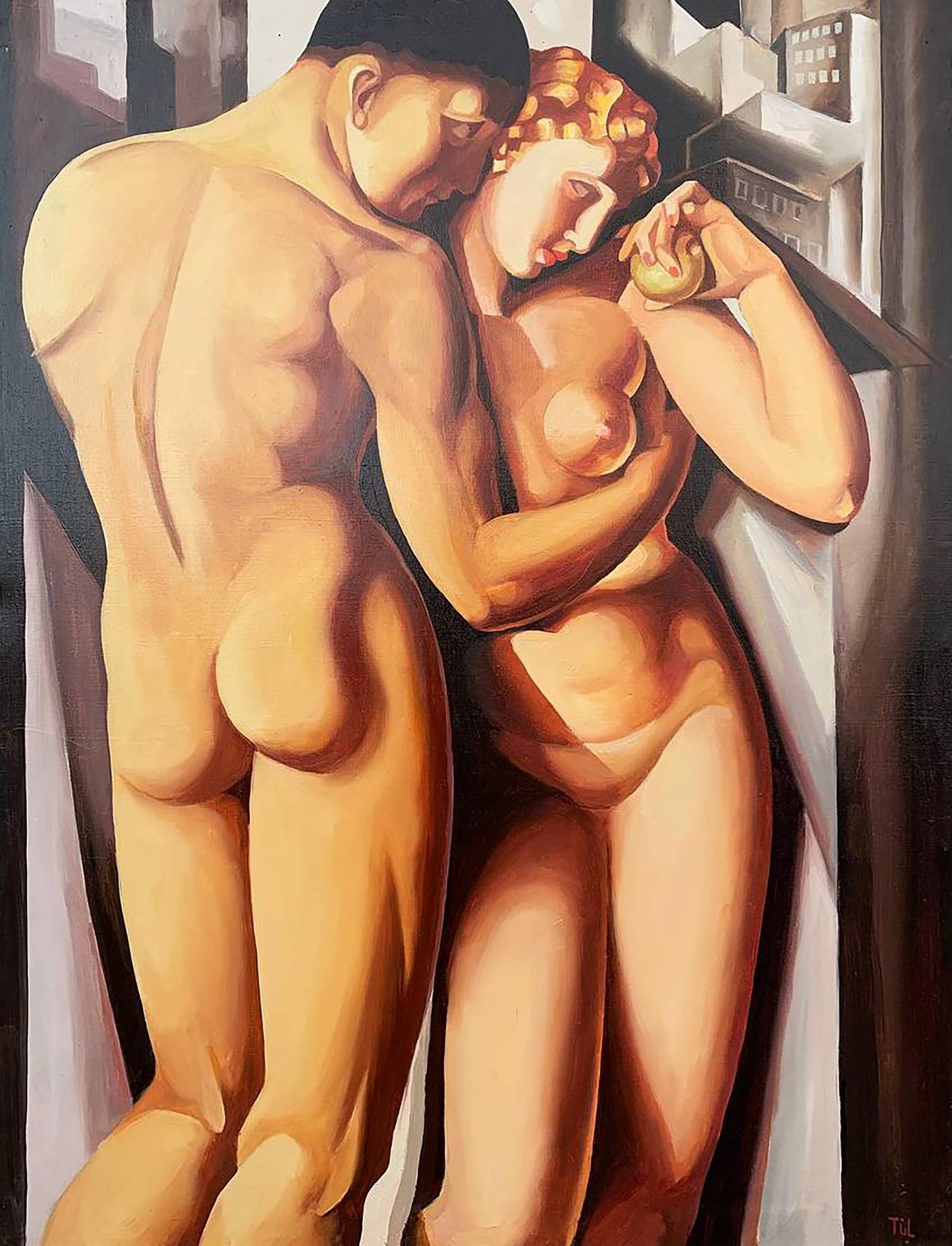 Oil painting Adam and Eve V. Konotopsky