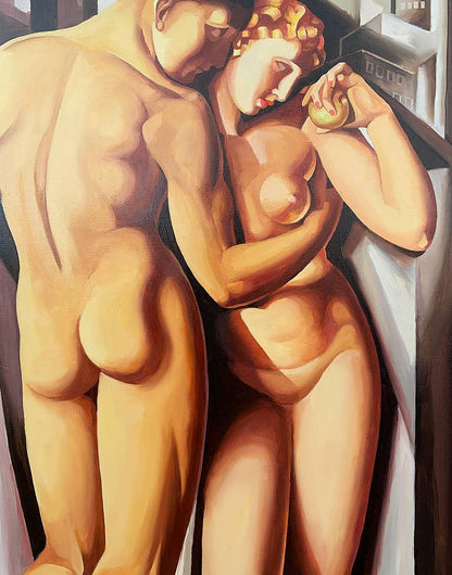 Oil painting Adam and Eve V. Konotopsky