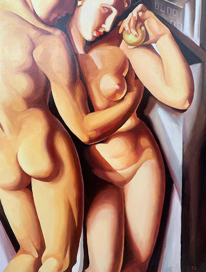 Oil painting Adam and Eve V. Konotopsky