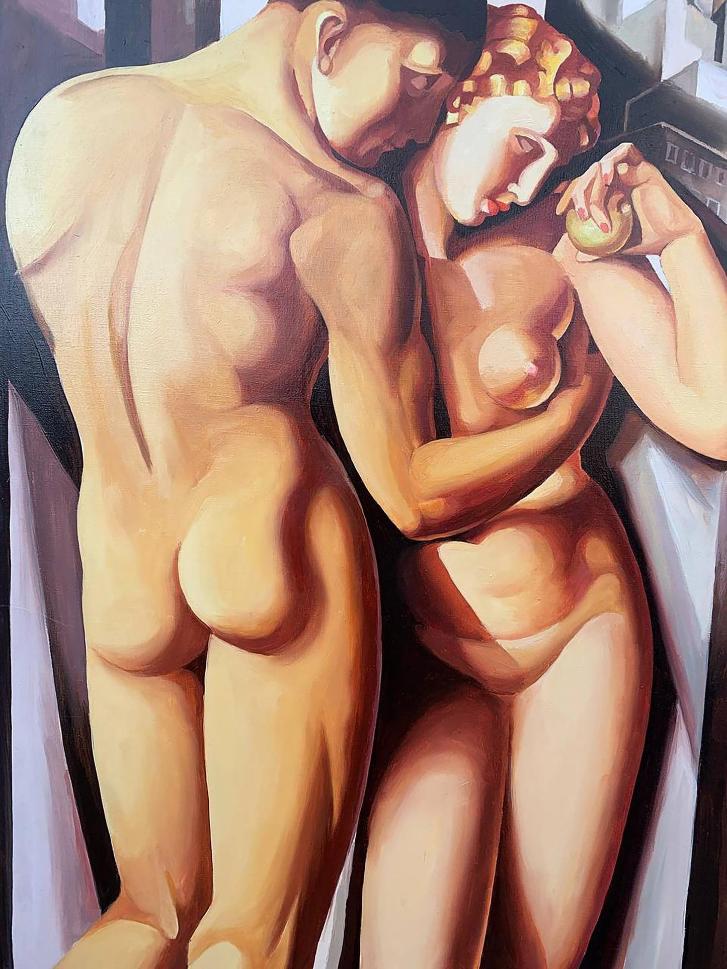 Oil painting Adam and Eve V. Konotopsky
