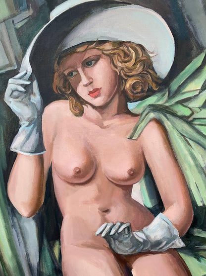 Oil painting Lady in gloves Mikhailichenko Sergey Viktorovich