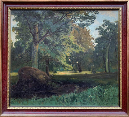 Oil painting Forest landscape Henry Park