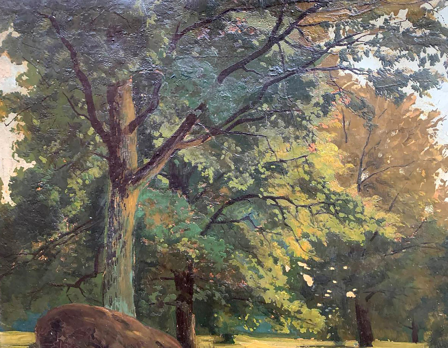 Oil painting Forest landscape Henry Park