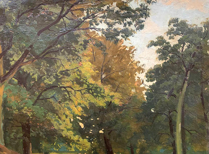 Oil painting Forest landscape Henry Park