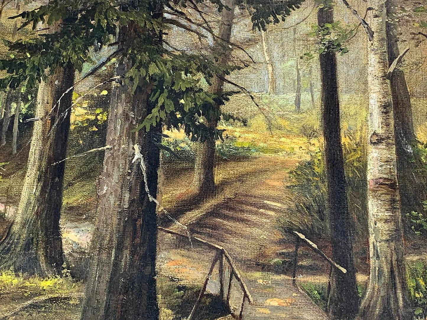 Oil painting Forest park Apollon Vasilievich Troitsky