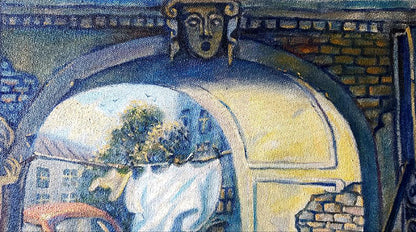 Oil painting Odessa courtyard Litvinov Daniil Olegovich